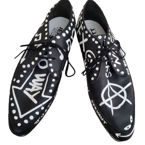 Adidas Jeremy Scott Black and White  Sneakers/Loafers - Size 8 - Picture 1 of 10